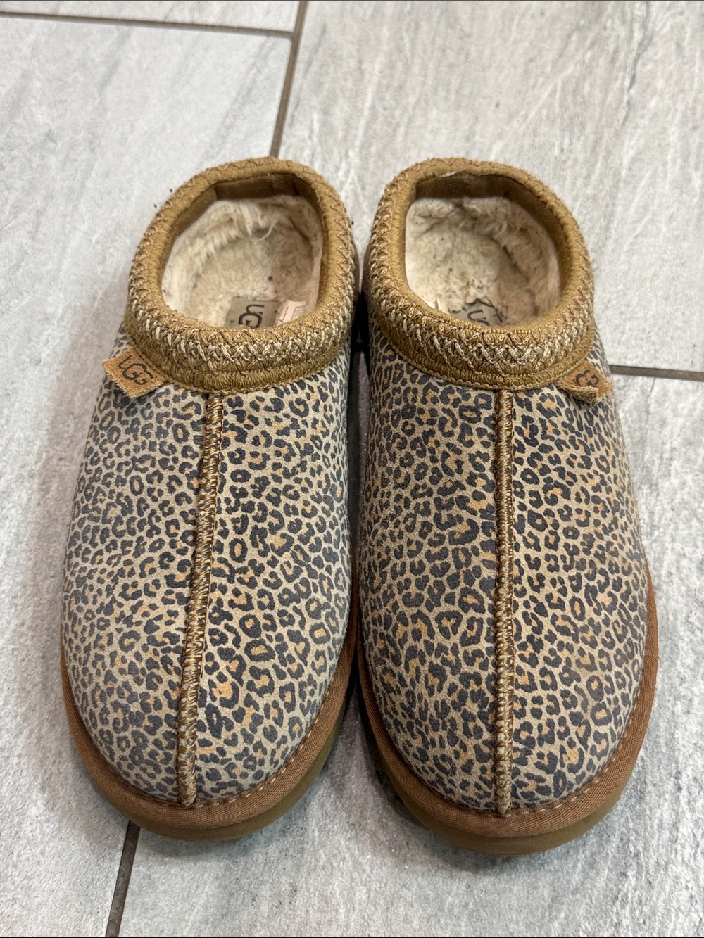 UGG Leopard-Print Slip-On Clog - Brown